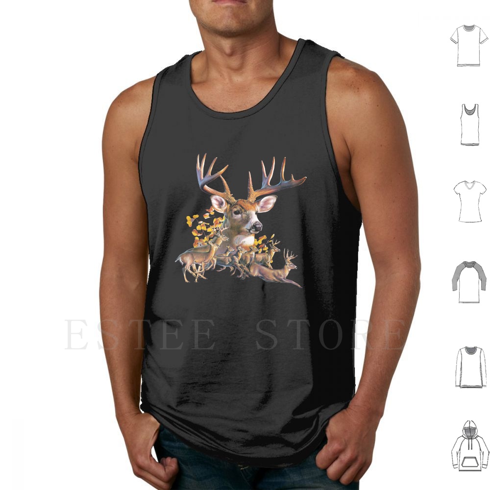 Wildman Hunting & Outdoor Photos - Colete Regata com Estampa de Cervos,