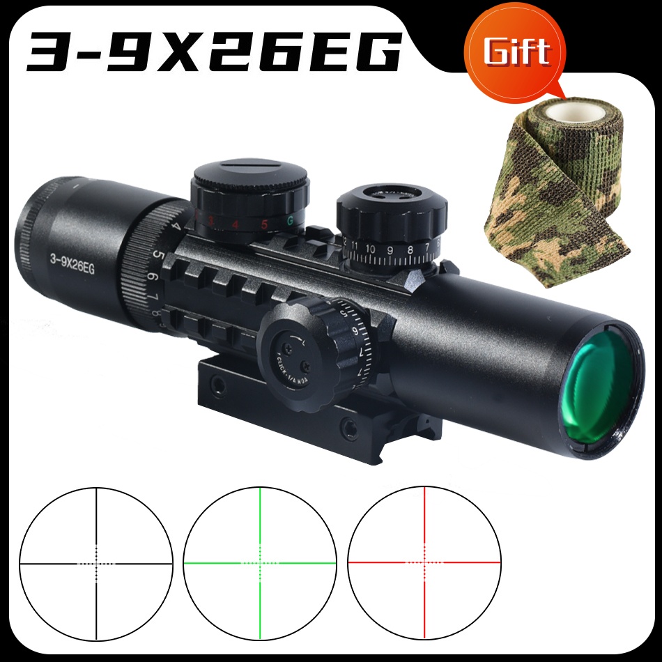 Crossbow Scope Sight - Mira Óptica Tática Compacta 3-9X26EG para