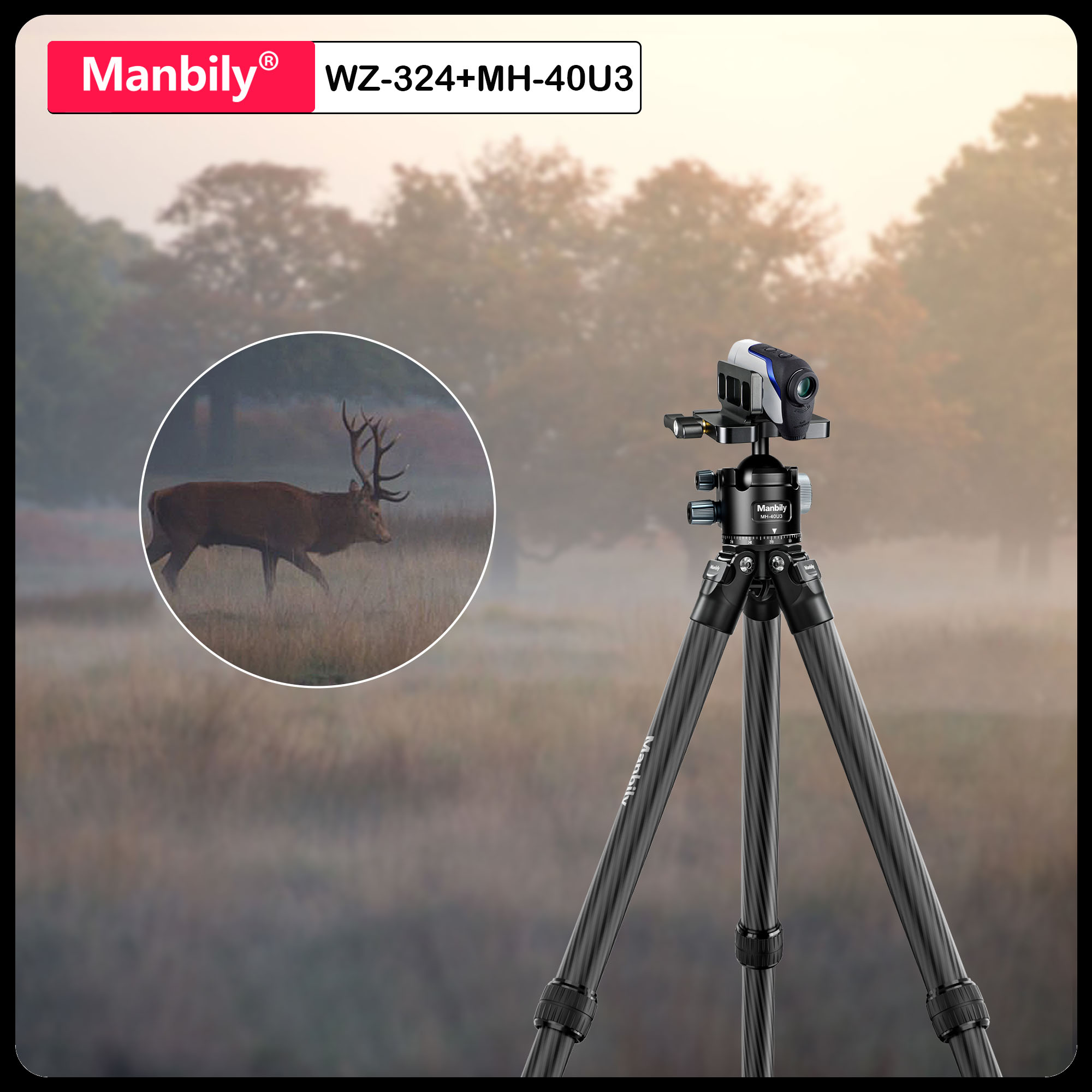 Outdoor Hunting Videos - Manbily WZ-324 com Cabeça Esférica de