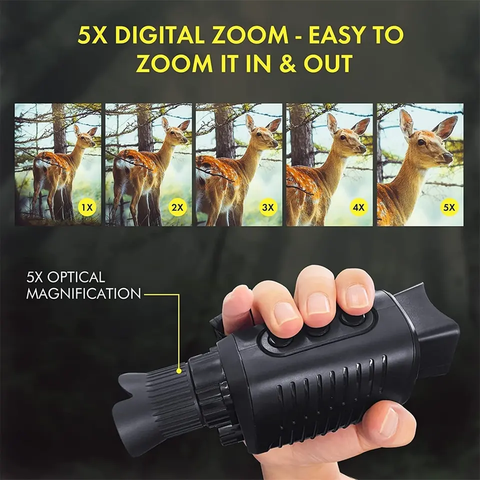 Outdoor Hunting Videos - Monóculo de Caça 1080P com Câmera,