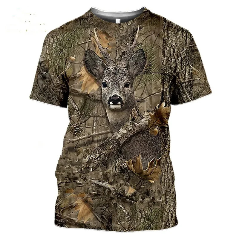 Wildman Hunting & Outdoor Photos - Camiseta 3D Camuflada de Caça de