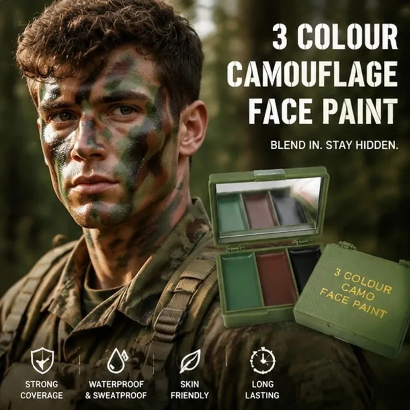 Maquiagem Camuflada Realista d - Camo Face Paint avaliação e preço