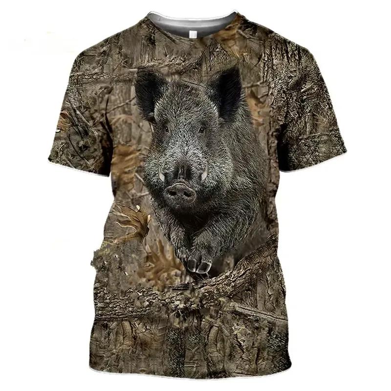 Camiseta de Manga Curta com Es - Wildman Hunting & Outdoor Photos avaliação e preço