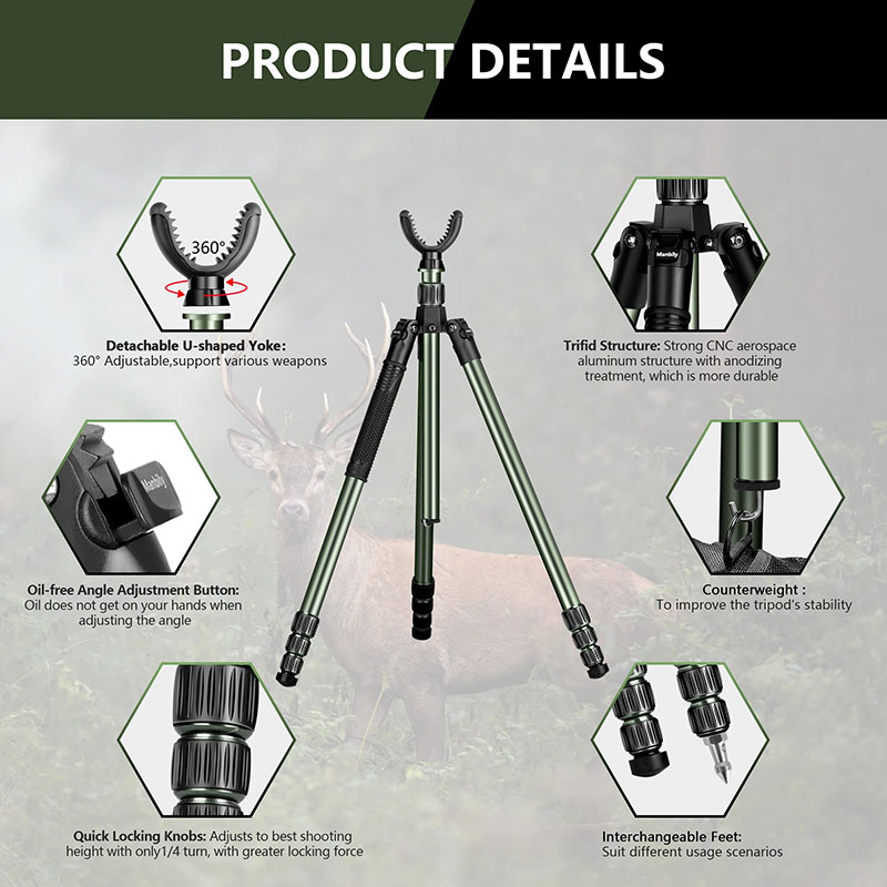 Tripé Profissional Manbily MA- - Outdoor Hunting Videos avaliação e preço
