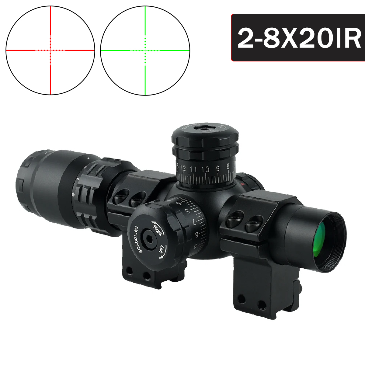 2-8x20ir caça rifle escopos ao - Crossbow Scope Sight avaliação e preço